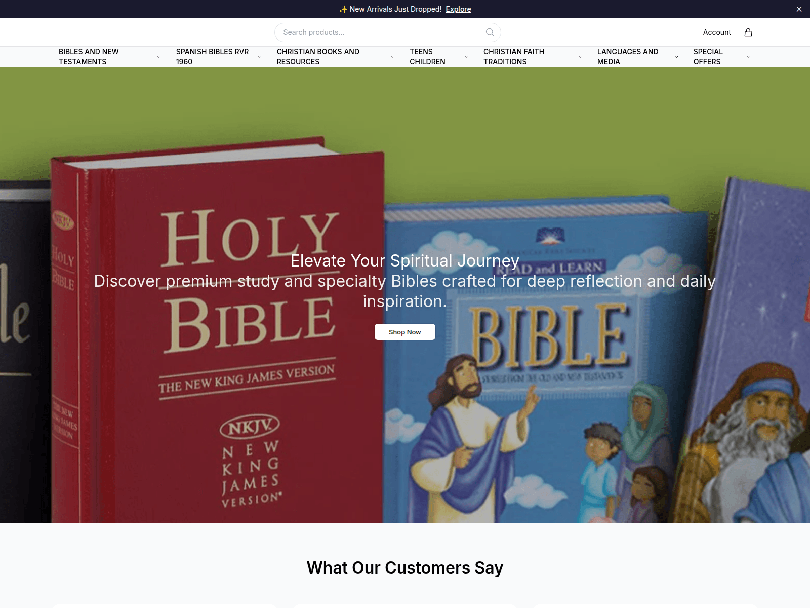 Screenshot of biblesshop.shop