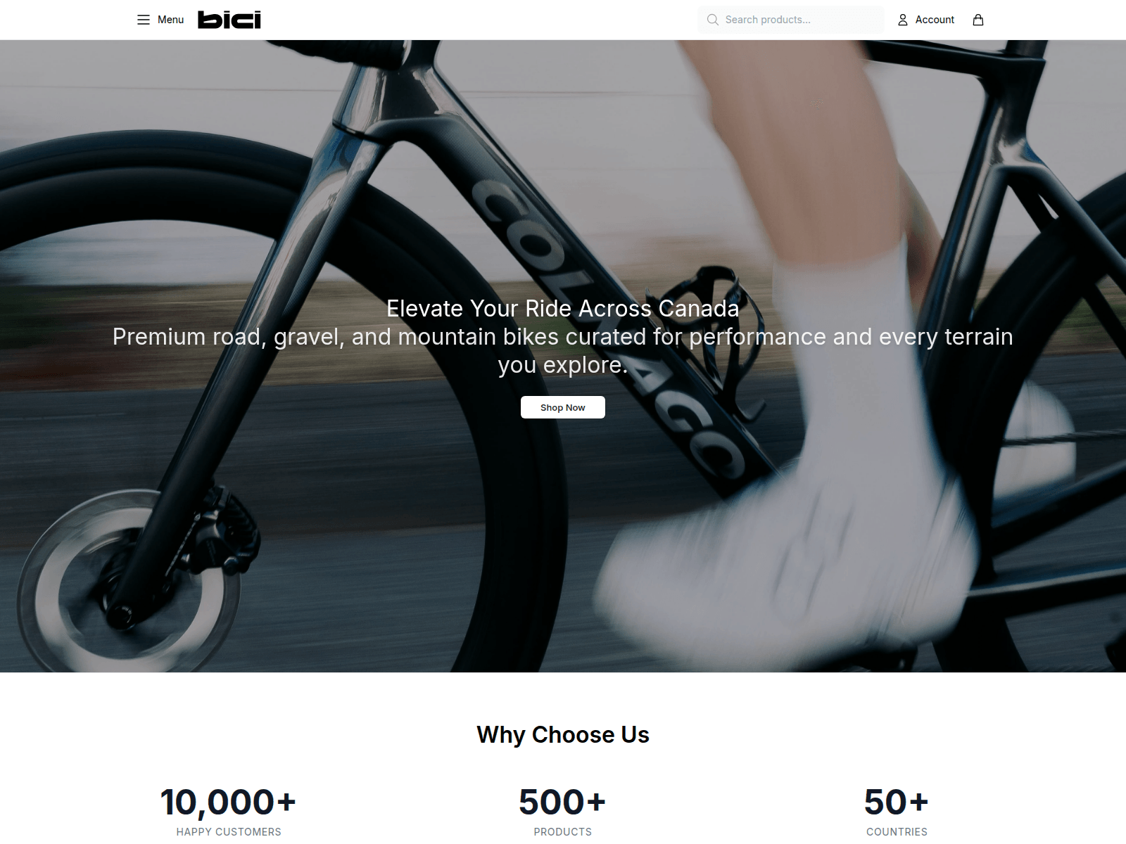 Screenshot of bicigoods.shop