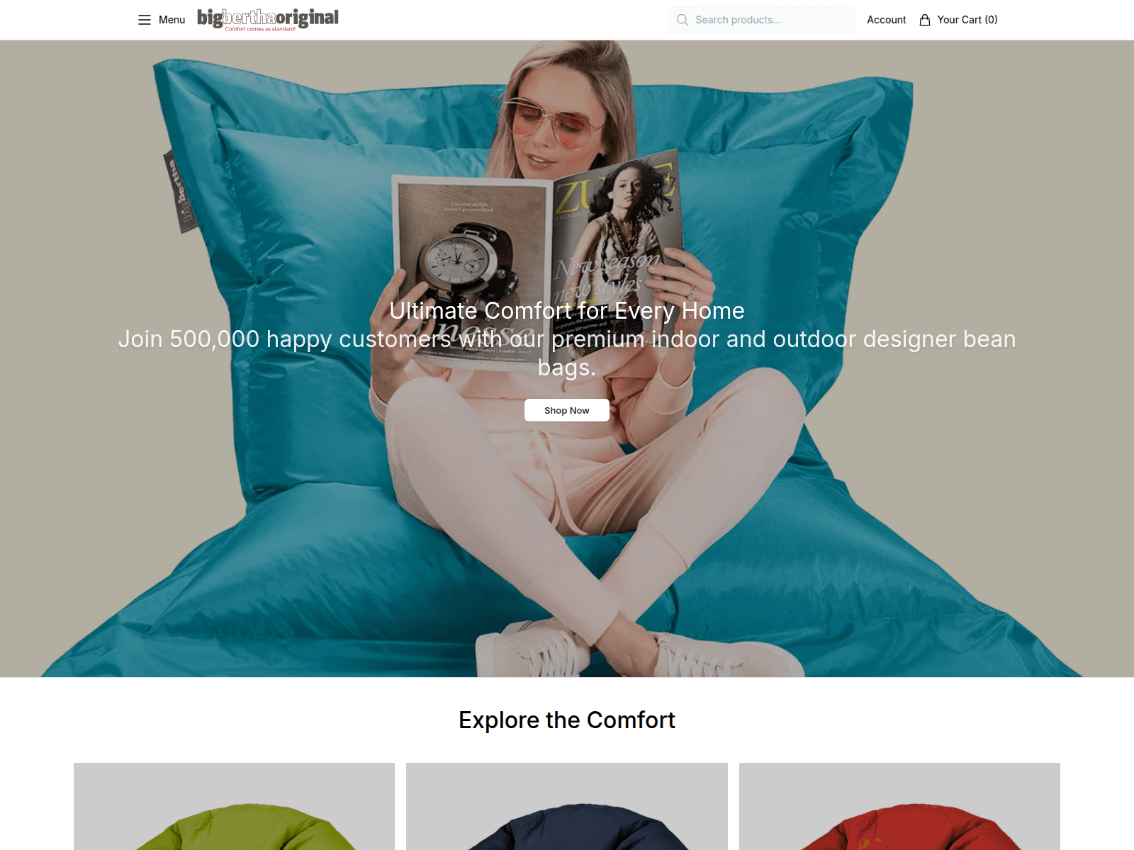 Screenshot of bigcomfort.shop