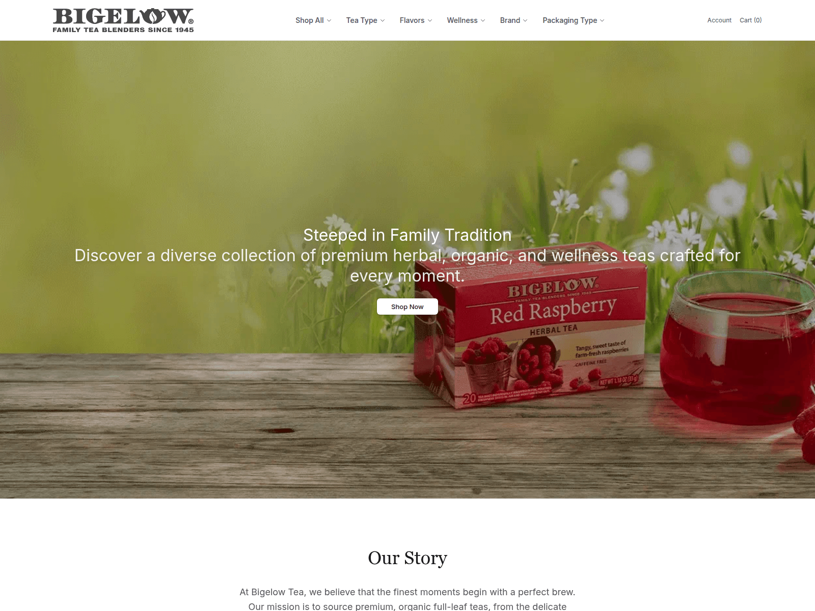Screenshot of bigelowtea.shop
