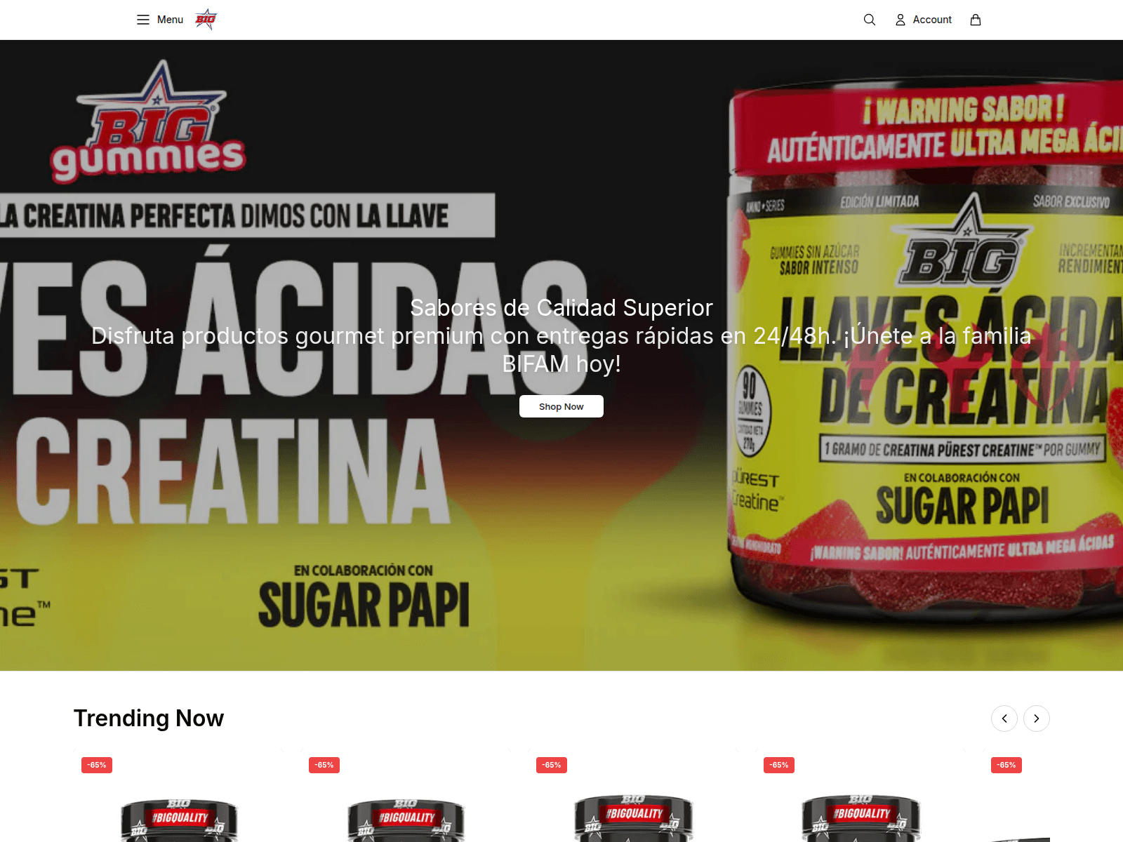 Screenshot of bigfoodie.shop