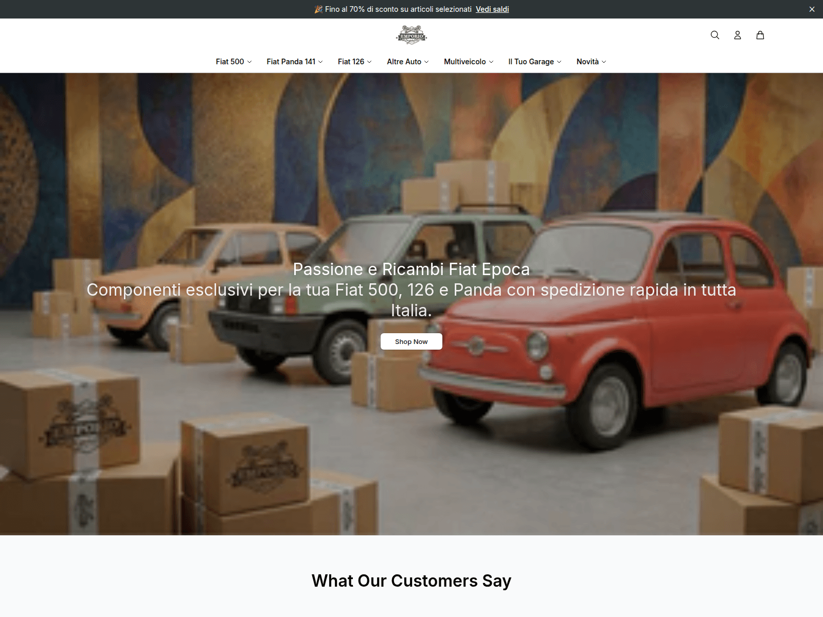 Screenshot of bigattiricambionline.shop