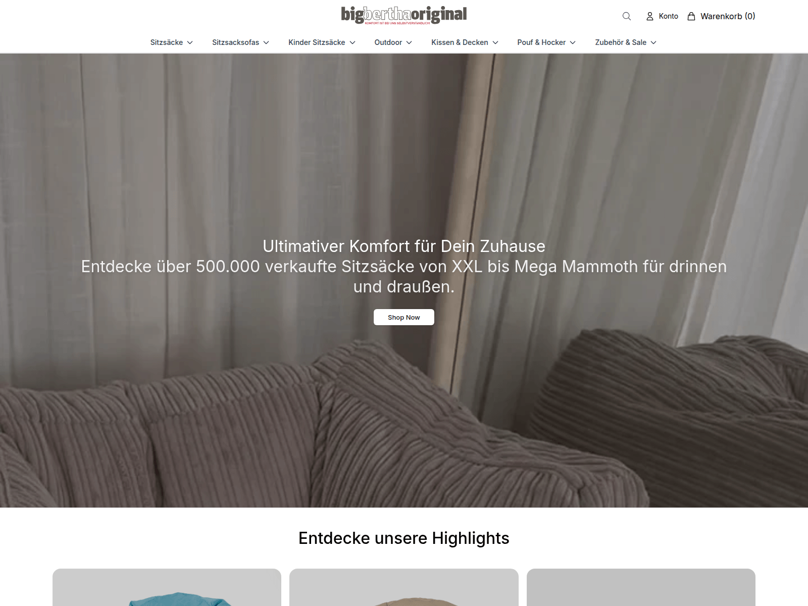 Screenshot of bigberthaoriginalhome.shop