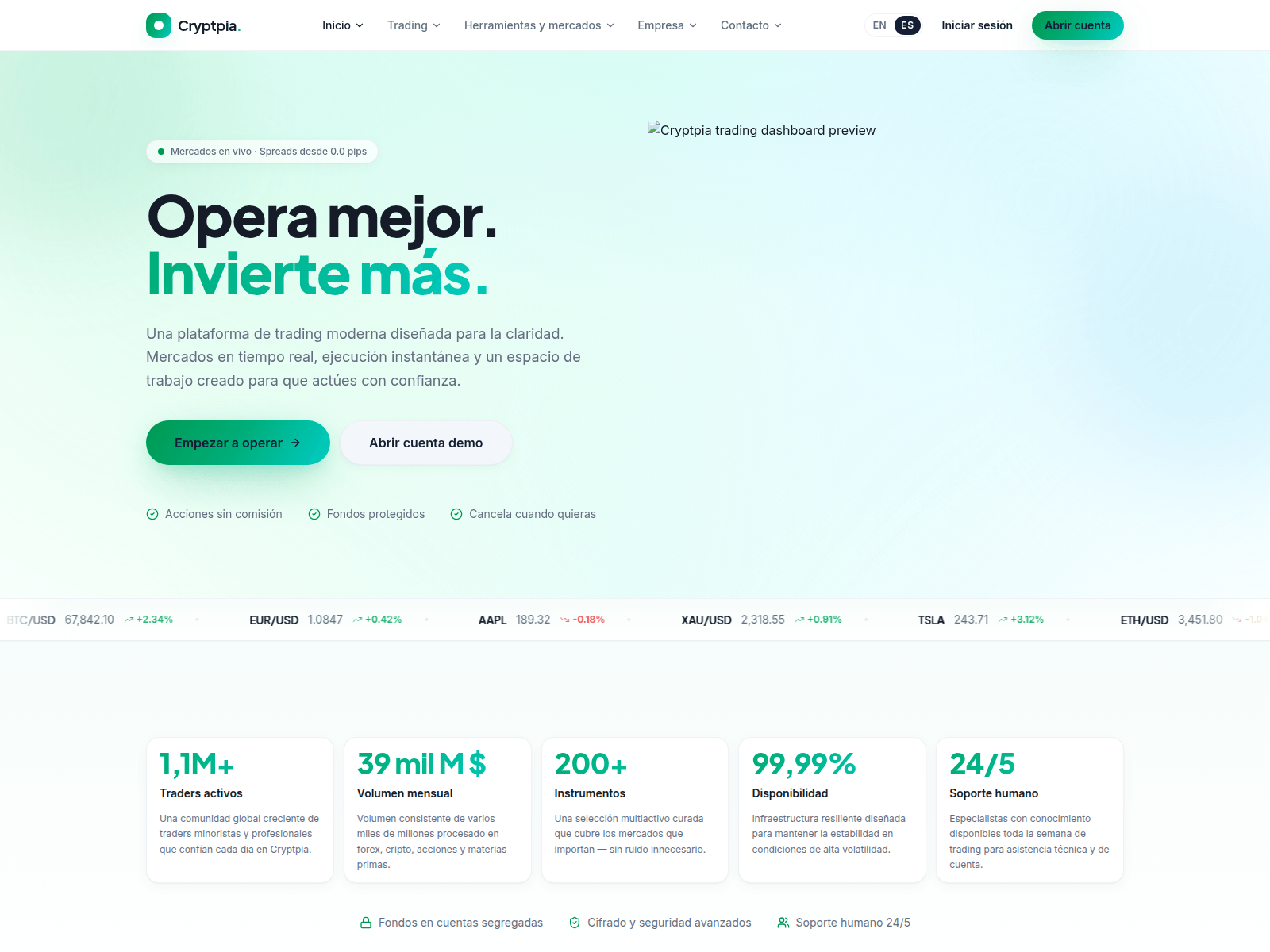 のスクリーンショット cryptpia.com