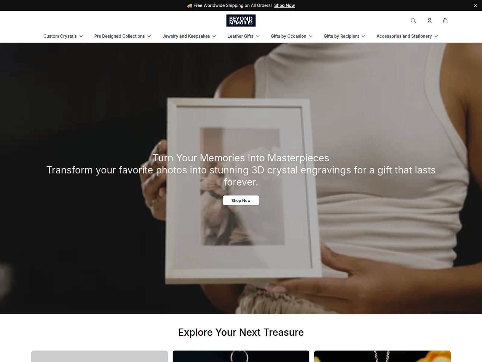 Screenshot of beyondmemoriesofficial.shop