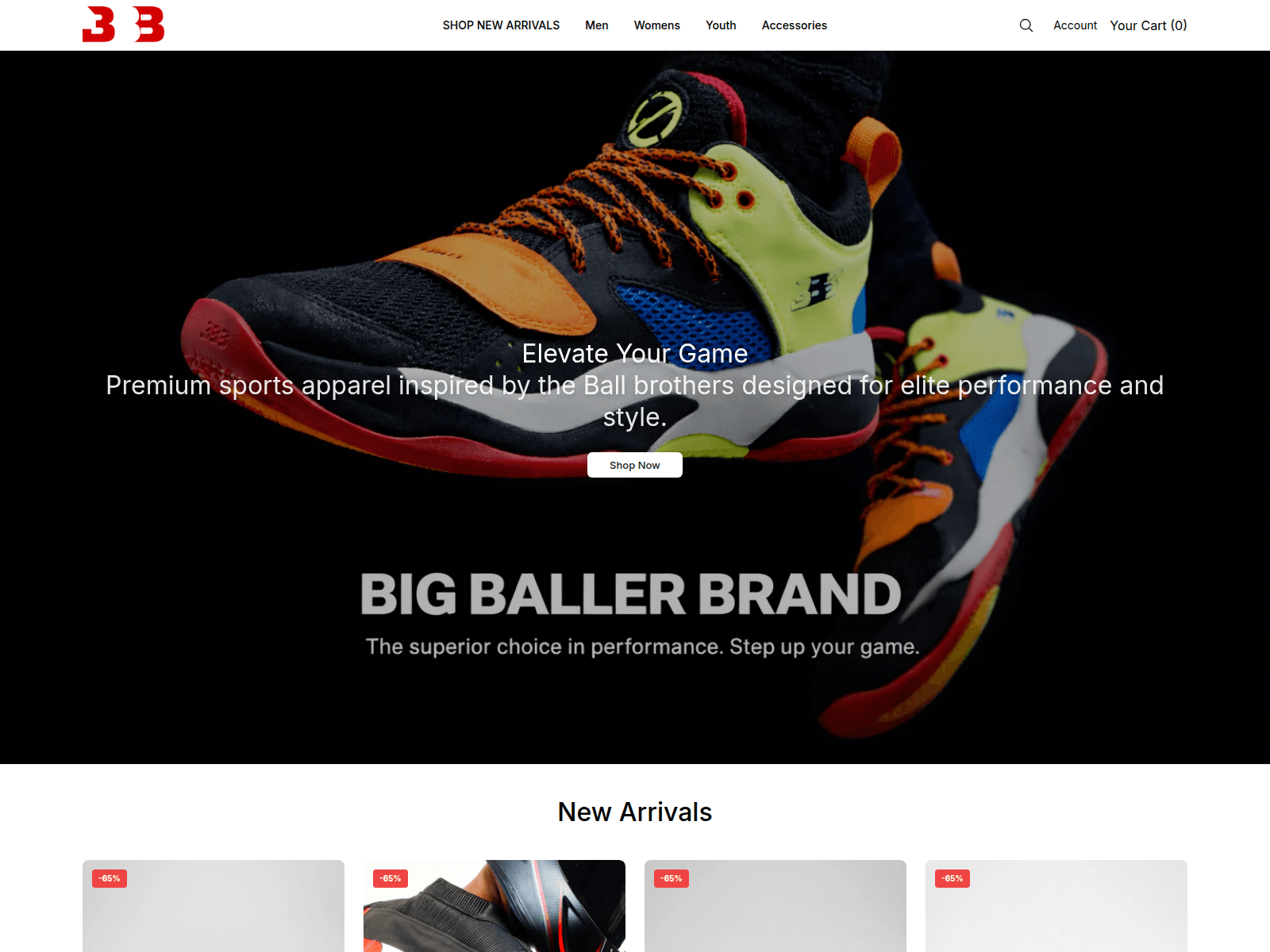 Screenshot of bigballerbrandhq.shop