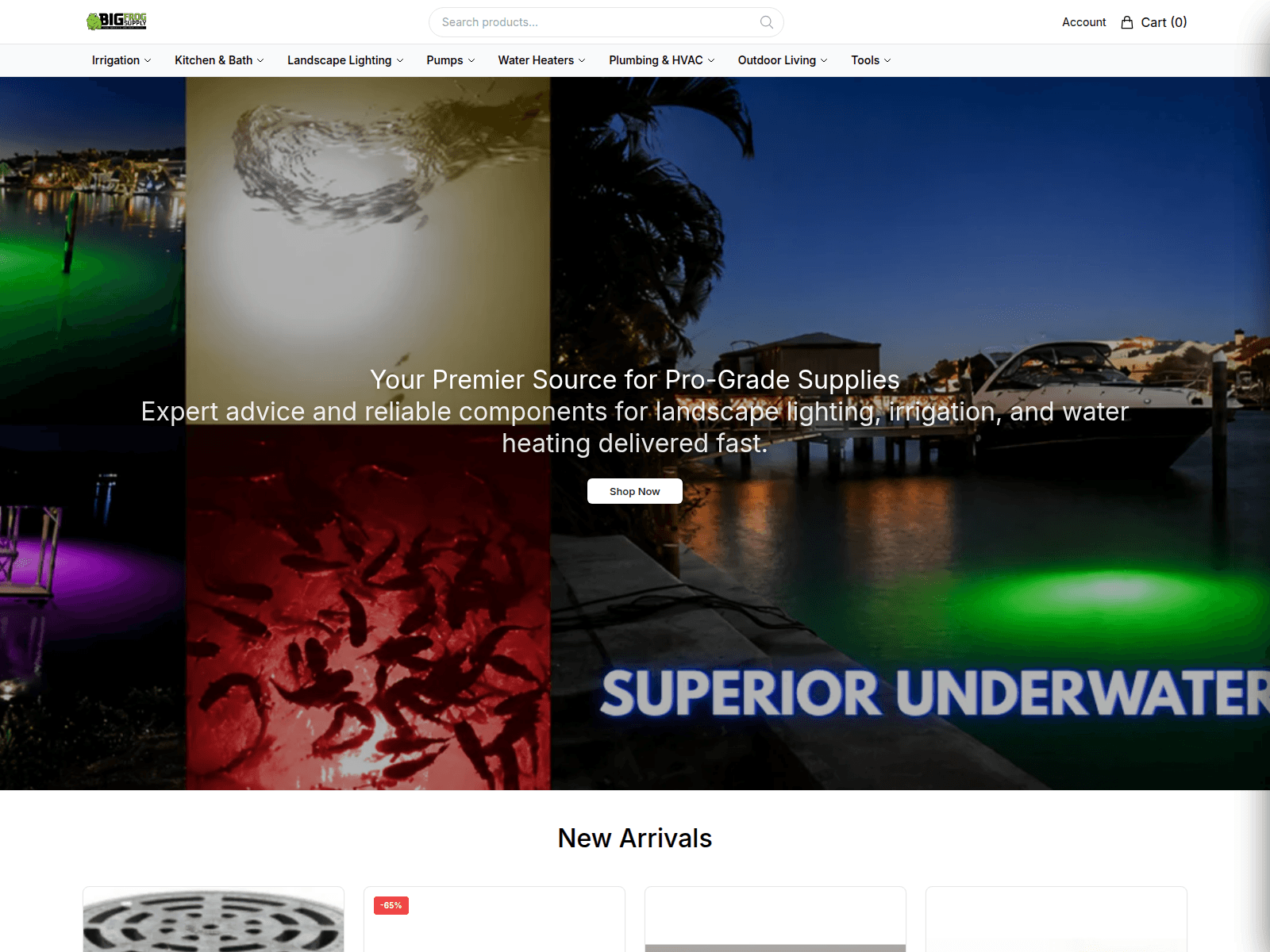 Screenshot of bigfrogsupplyhome.shop
