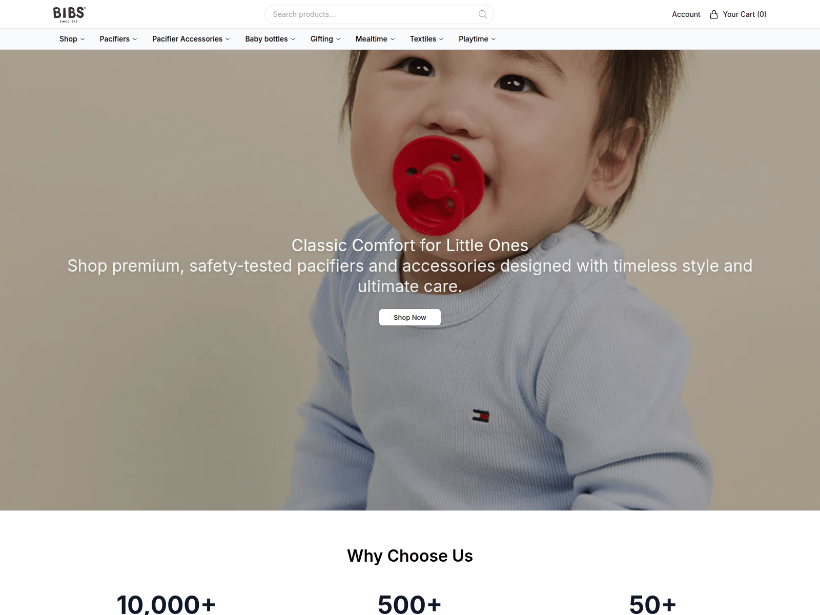 Screenshot of bibsworldbaby.shop