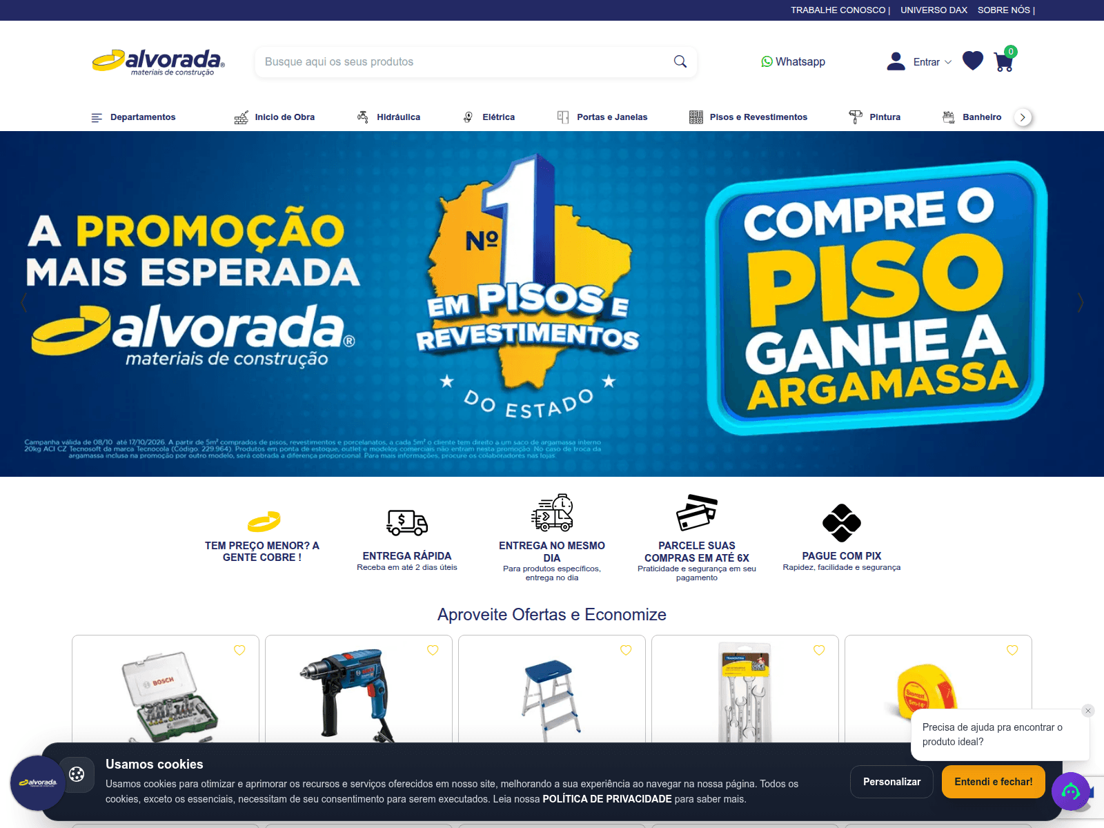 Screenshot of alvoradams.com.br