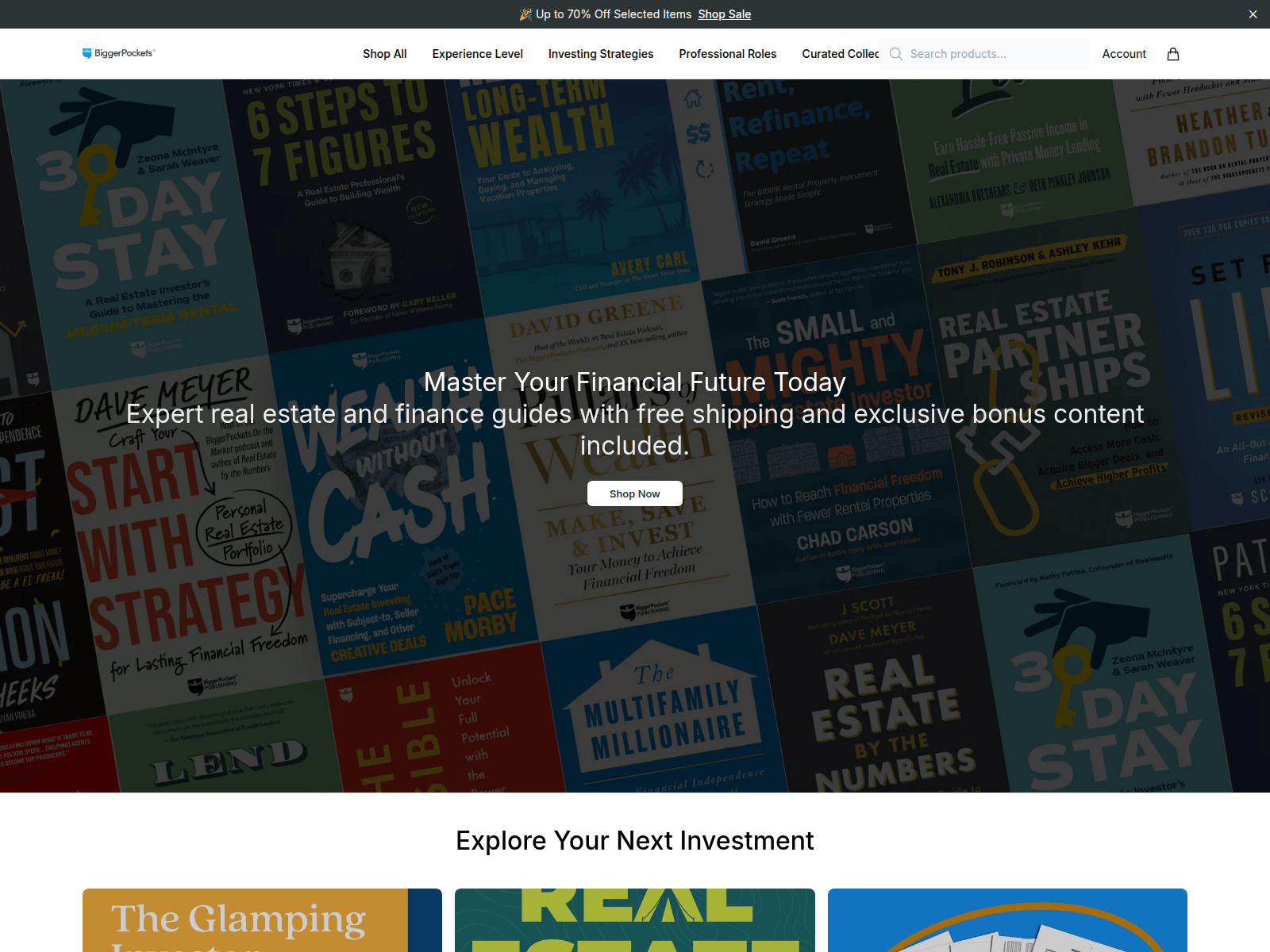 Screenshot of biggerpocketslibrary.shop