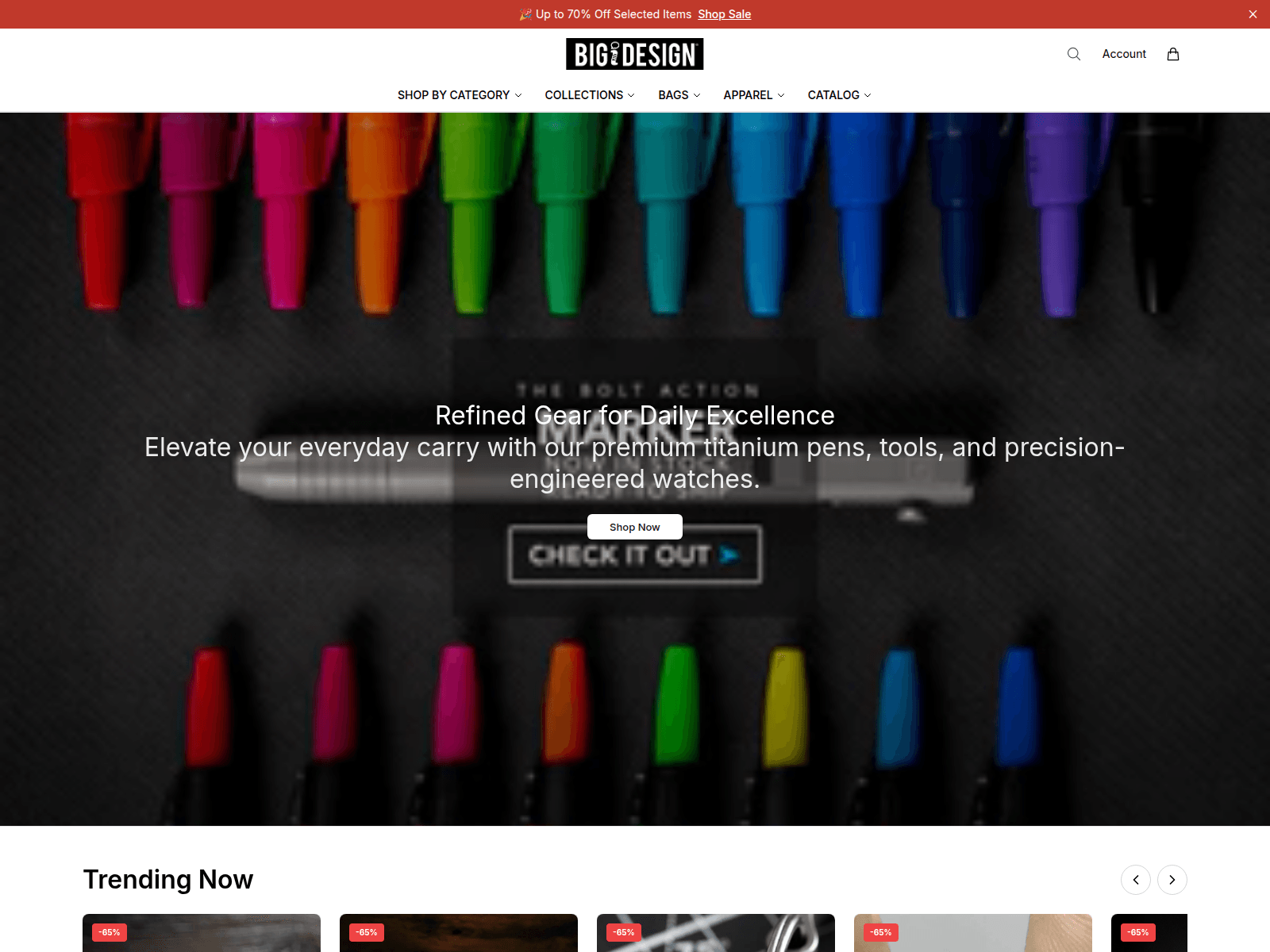Screenshot of bigideadesigngear.shop