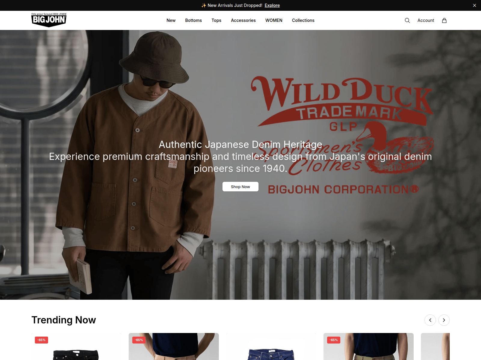 Screenshot of bigjohnwear.shop