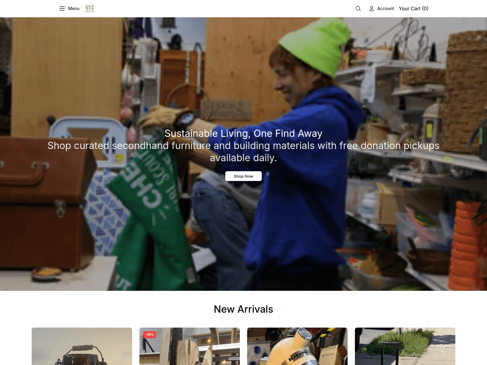 Screenshot of bigreuseonline.shop