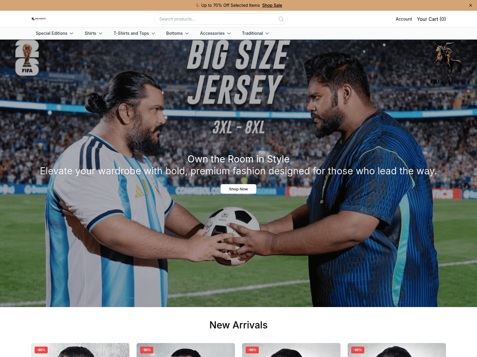 Screenshot of bigshotfashion.shop