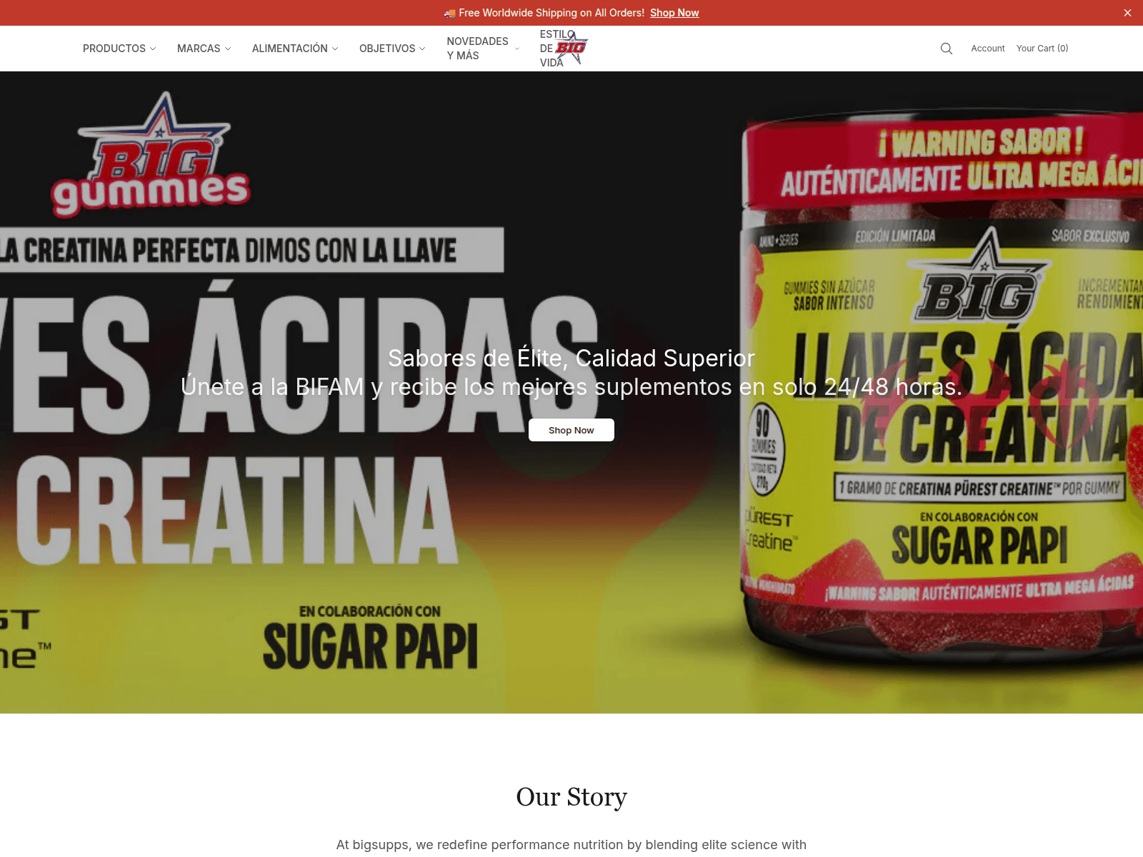 Screenshot of bigsupps.shop