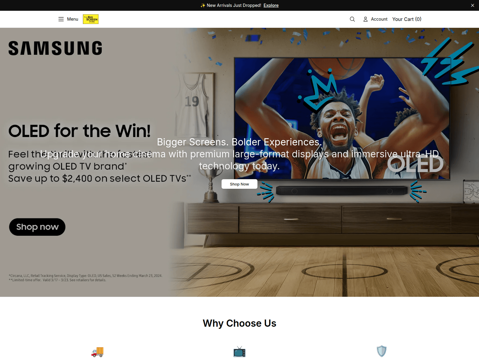 Screenshot of bigscreenview.shop