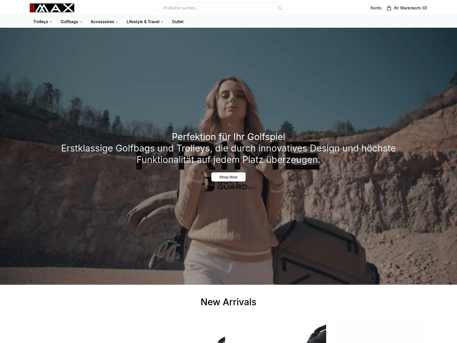 Screenshot of bigmaxgolfgear.shop