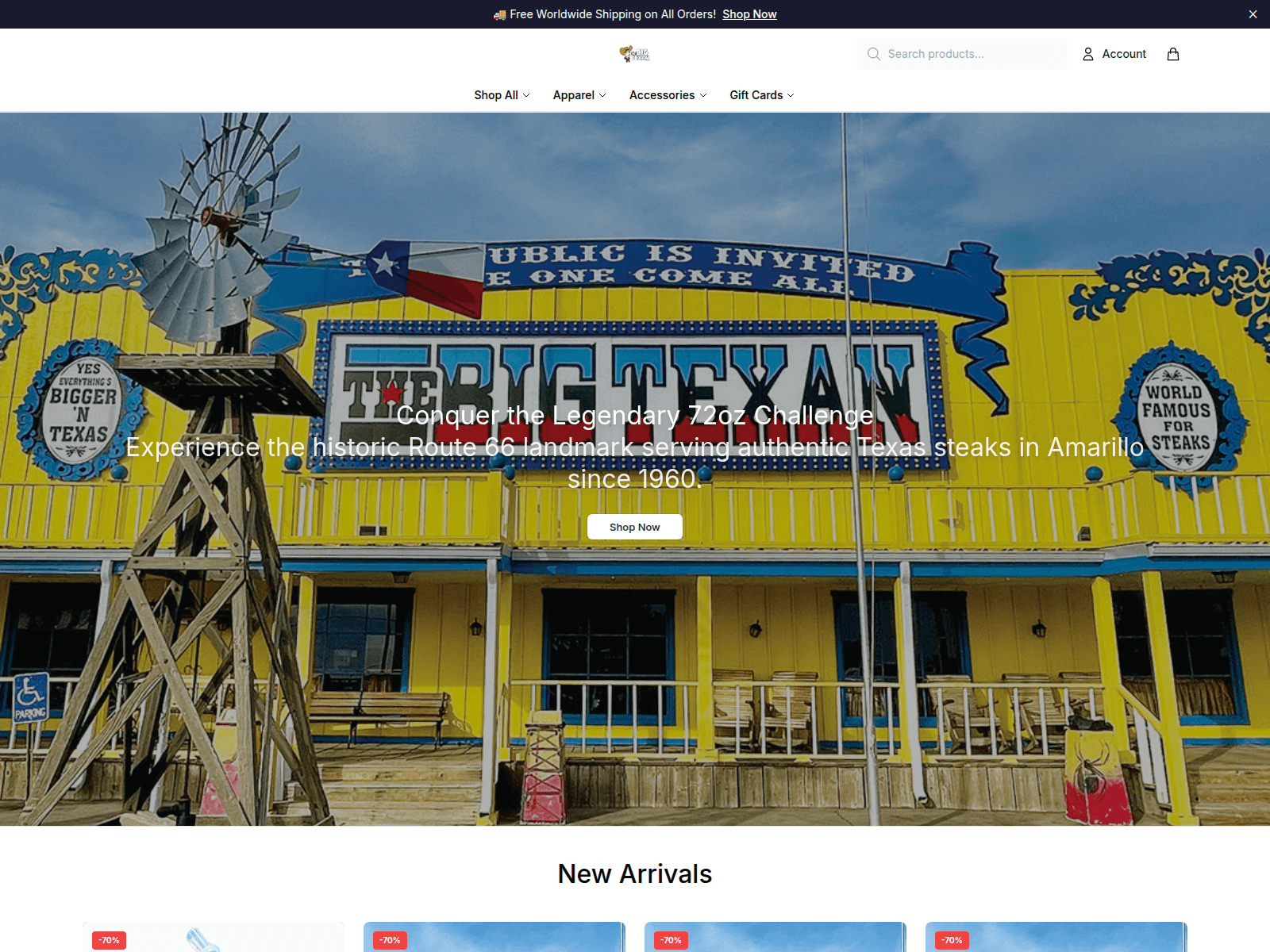Screenshot of bigtexanpantry.shop
