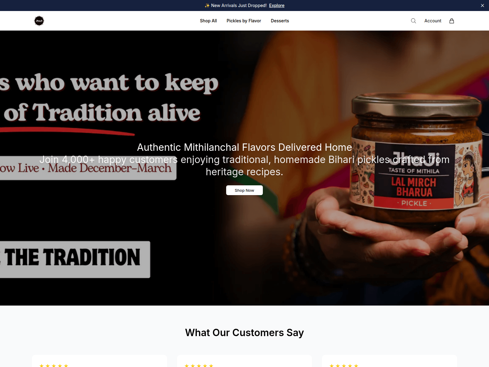 Screenshot of biharspice.shop
