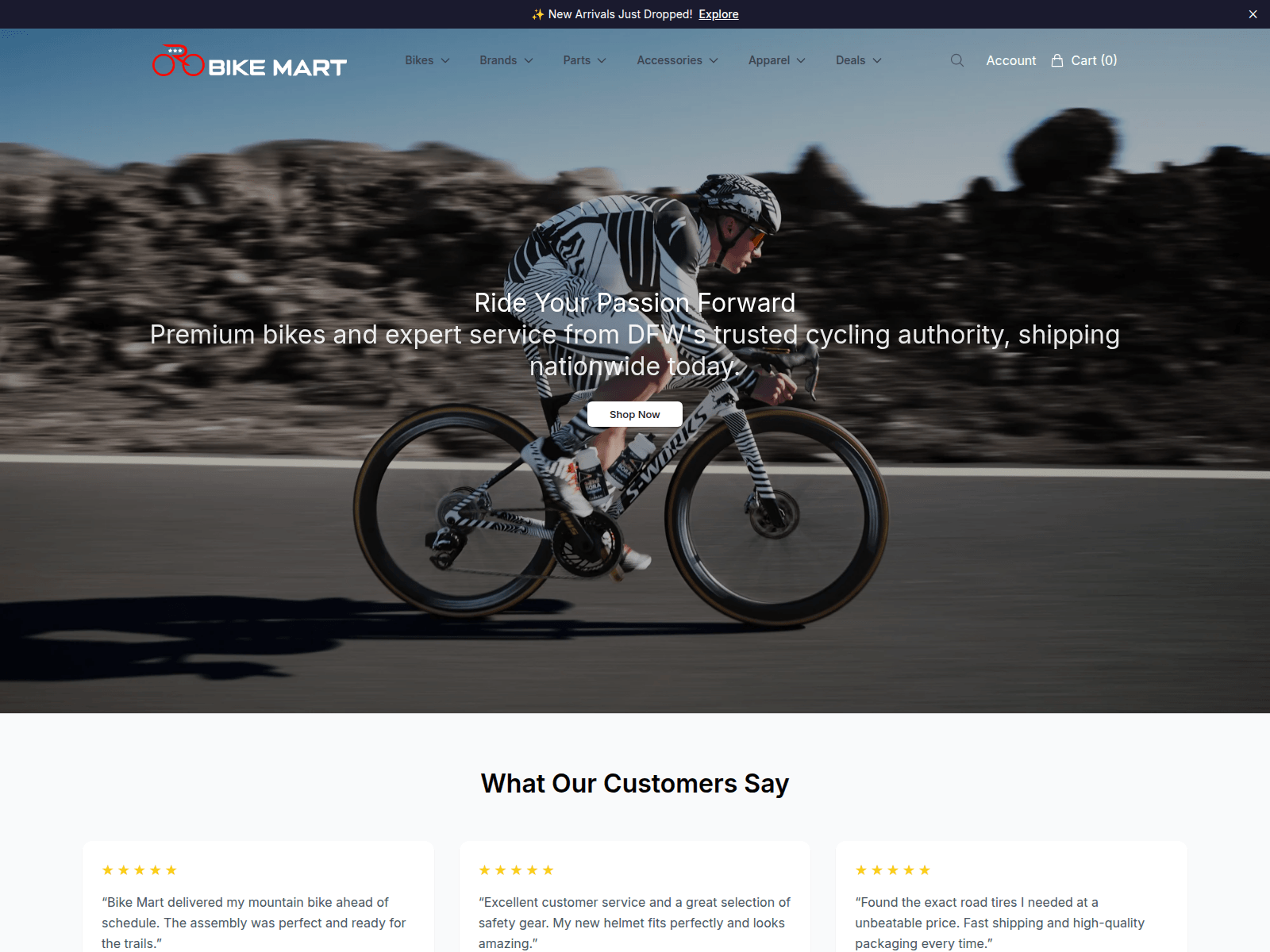 Screenshot of bikemartlife.shop