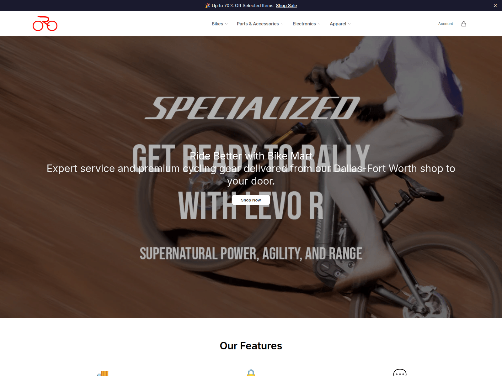 Screenshot of bikecentral.shop