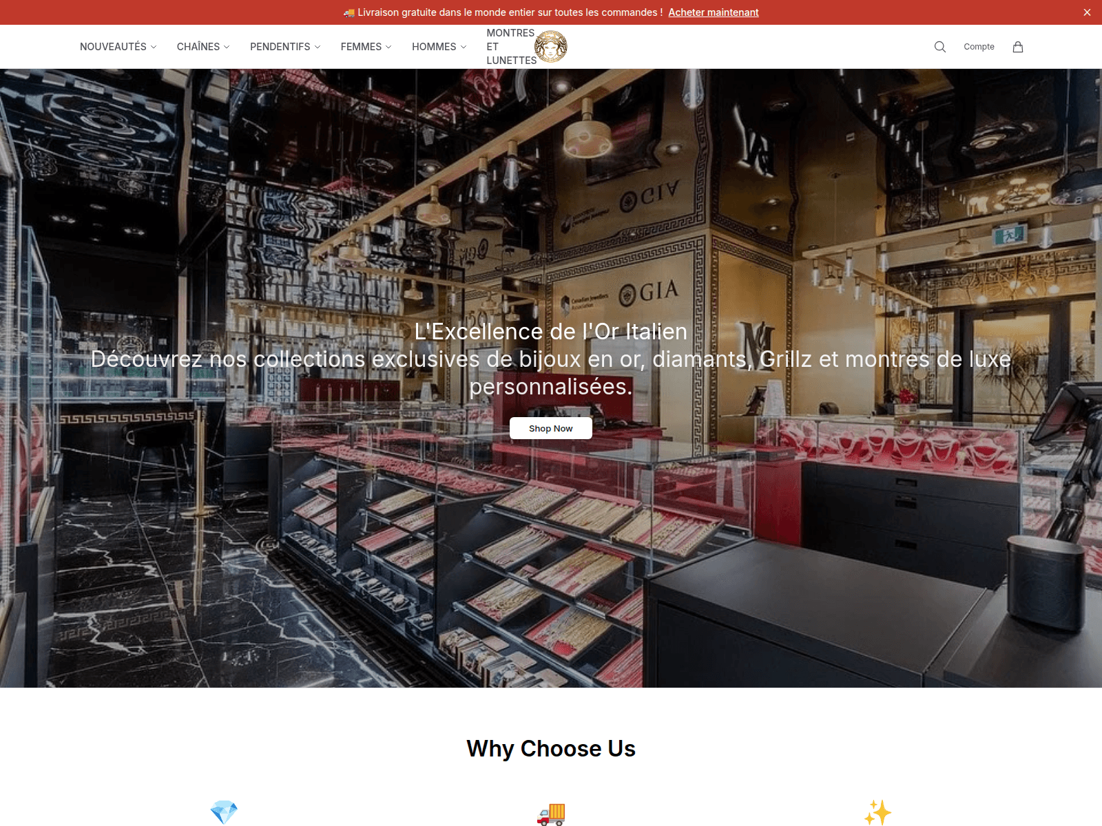 Screenshot of bijouteriemedusastore.shop