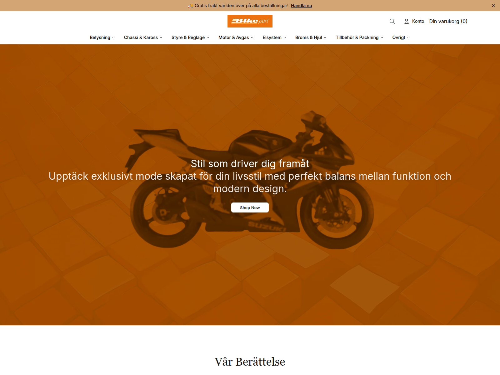 Screenshot of bikepartcentral.shop