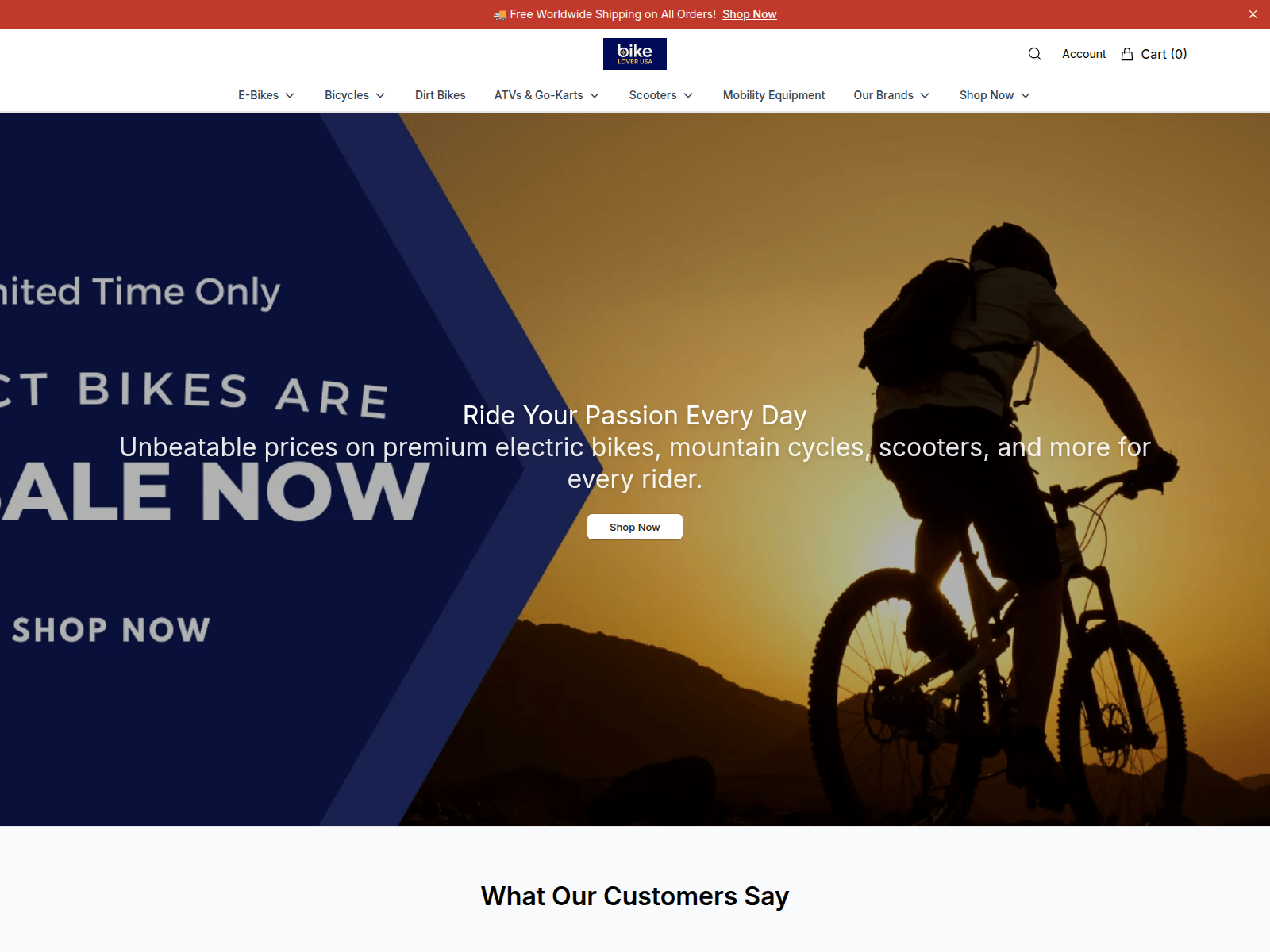 Screenshot of bikeloverusagear.shop