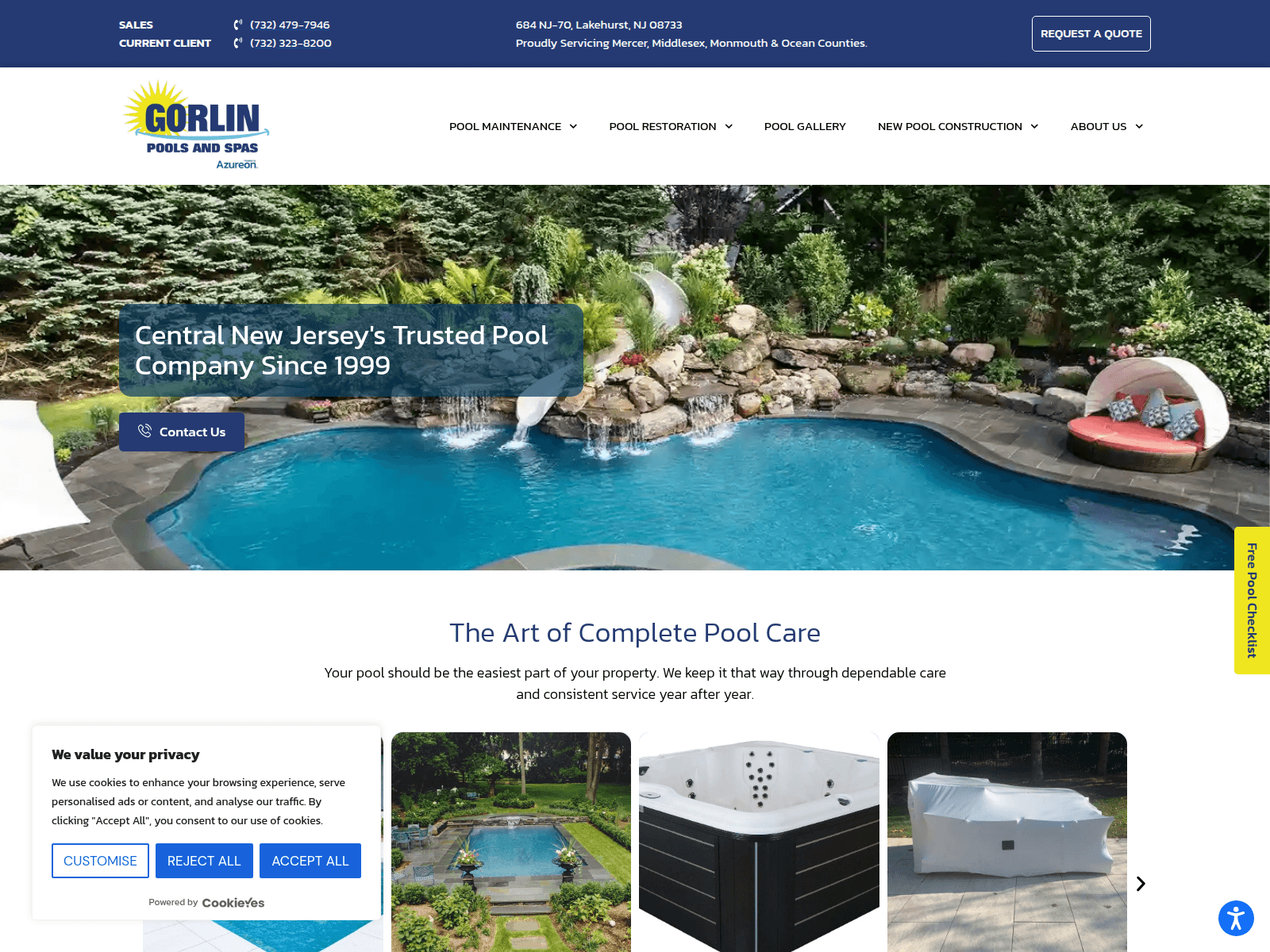 のスクリーンショット gorlinpools.com