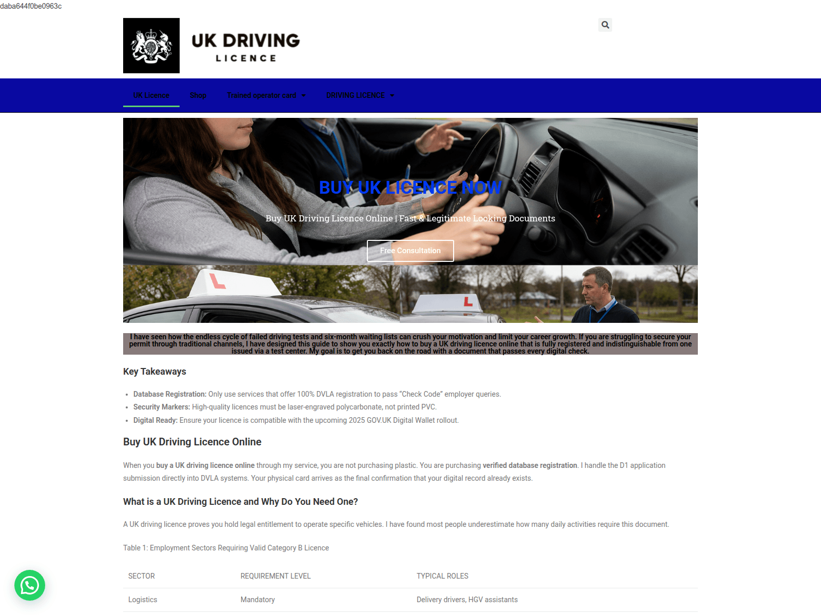 Screenshot of uklicence.co.uk