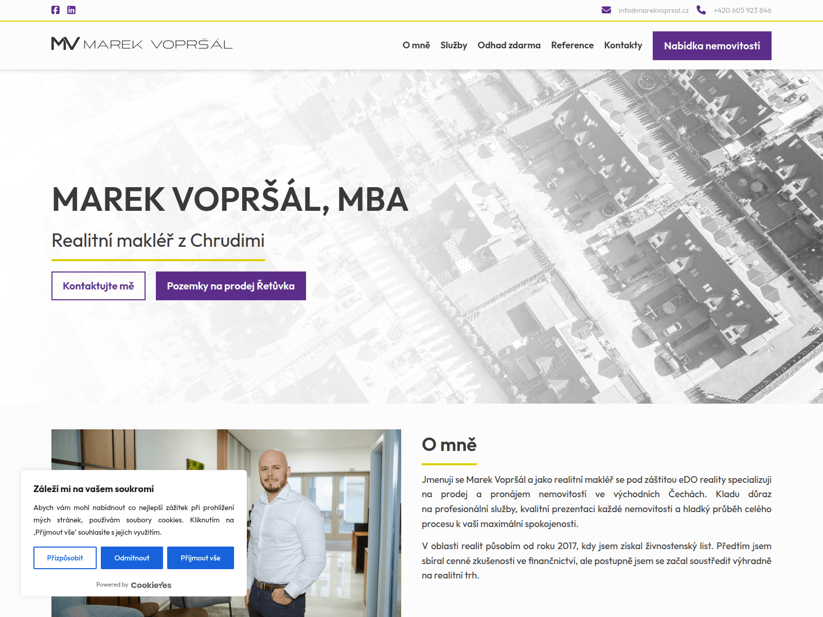 Screenshot of marekvoprsal.cz