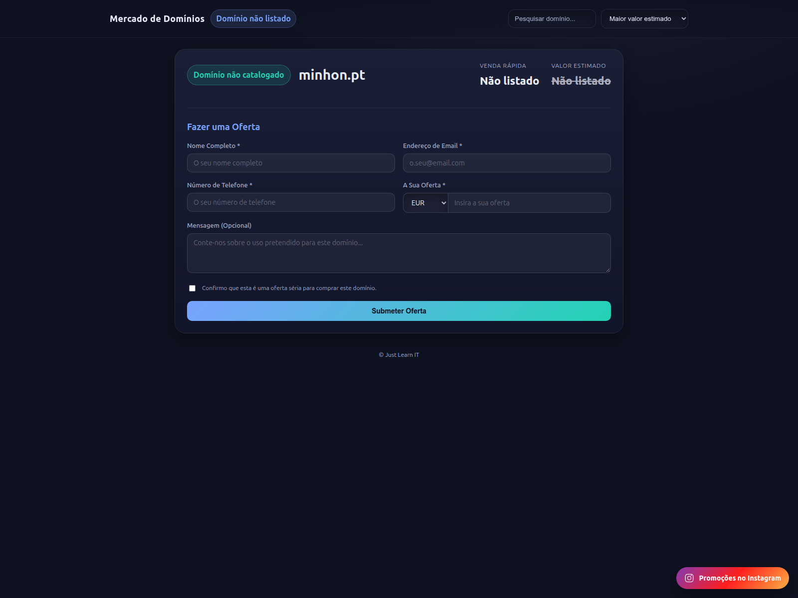 Screenshot of minhon.pt