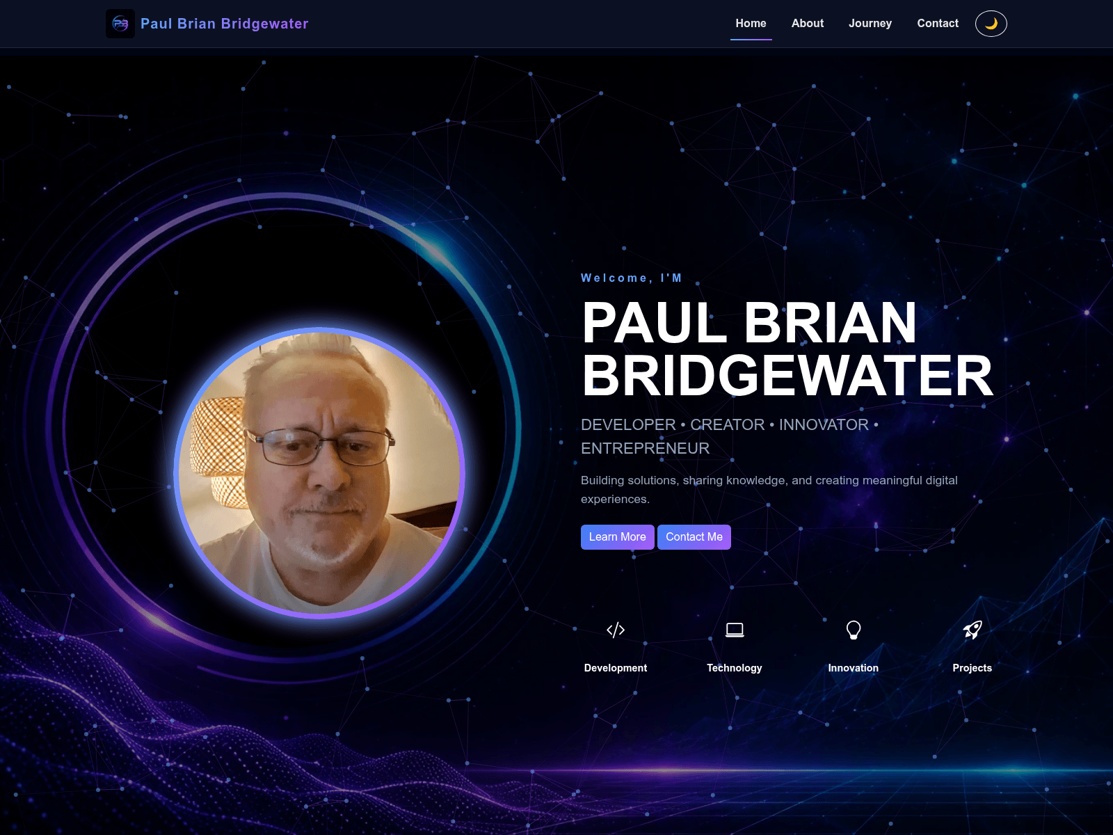 Screenshot of paul-brian-bridgewater.xyz