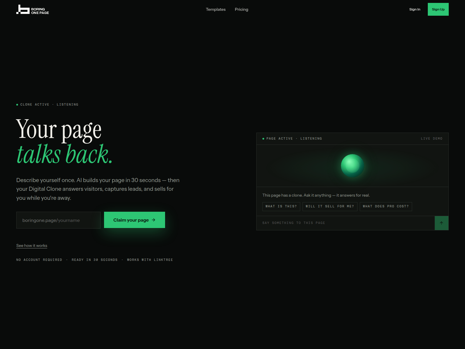 لقطة شاشة لـ boringone.page