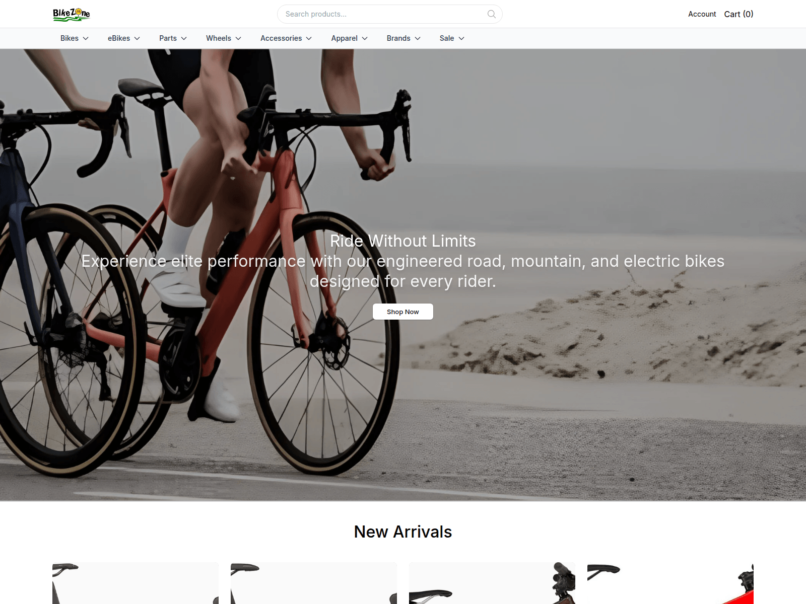 Screenshot of bikezonefitzroyactive.shop