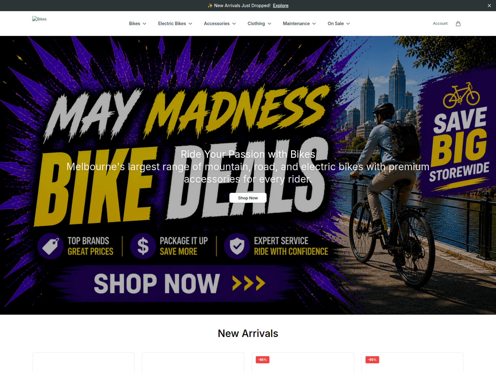 Screenshot of bikesglobal.shop