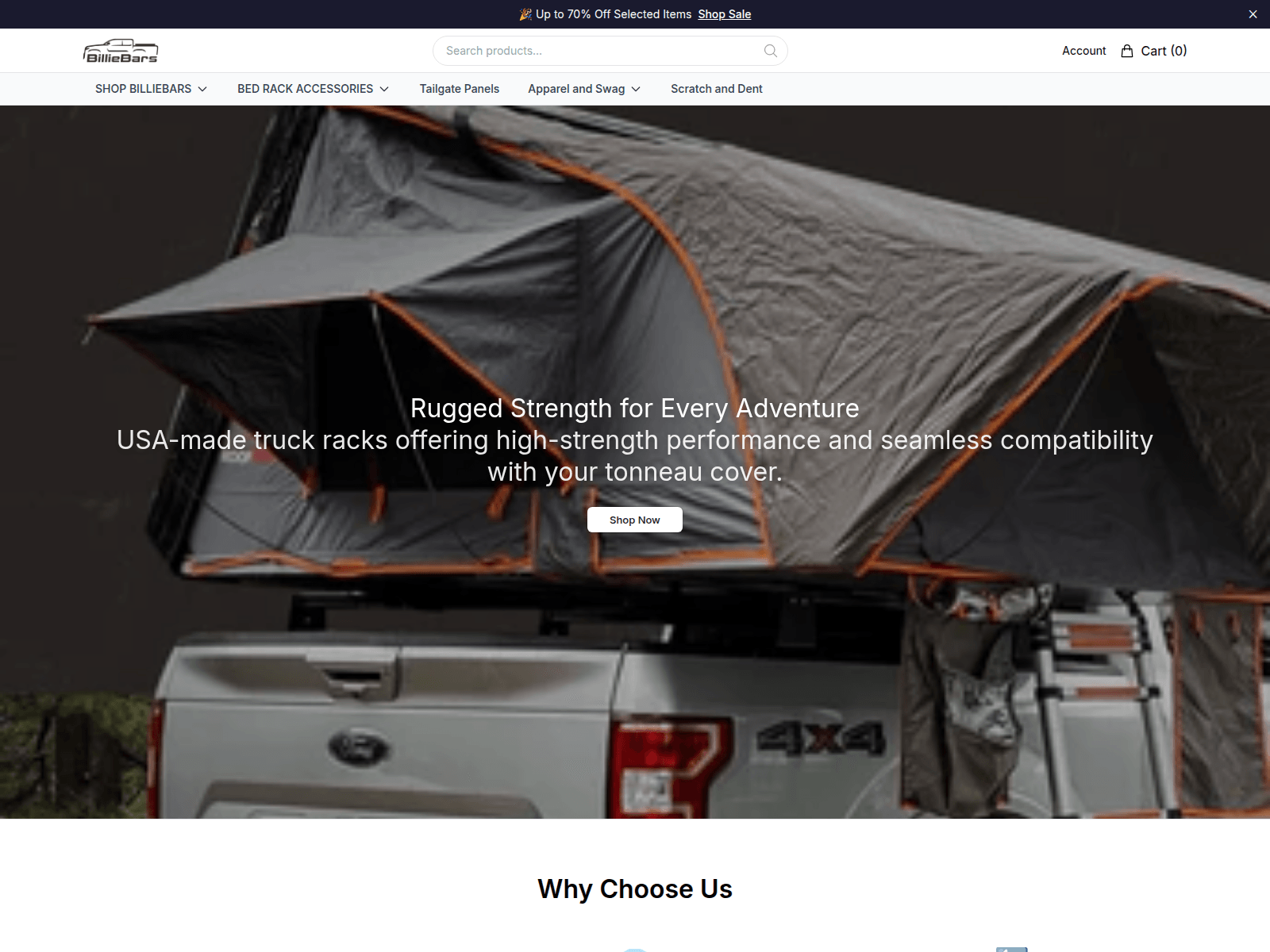 Screenshot of billiegear.shop