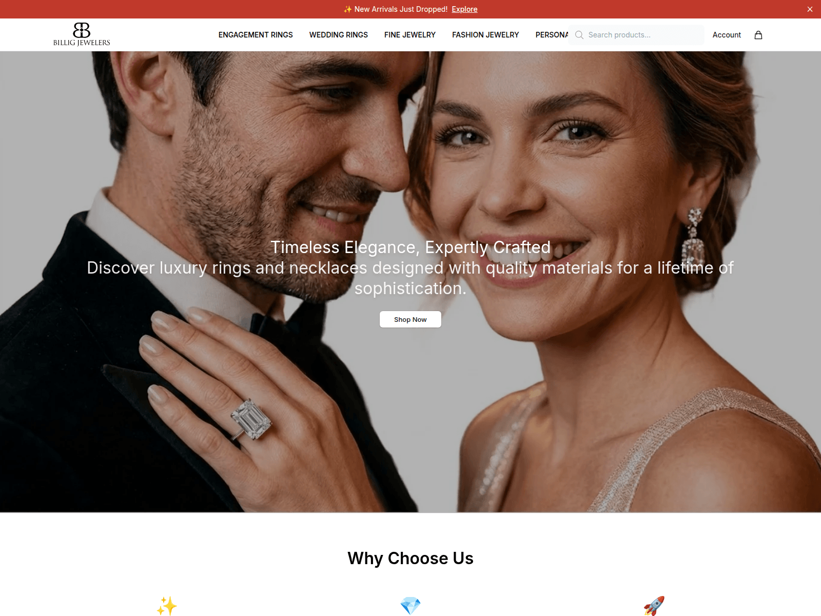 Screenshot of billigjewelersco.shop