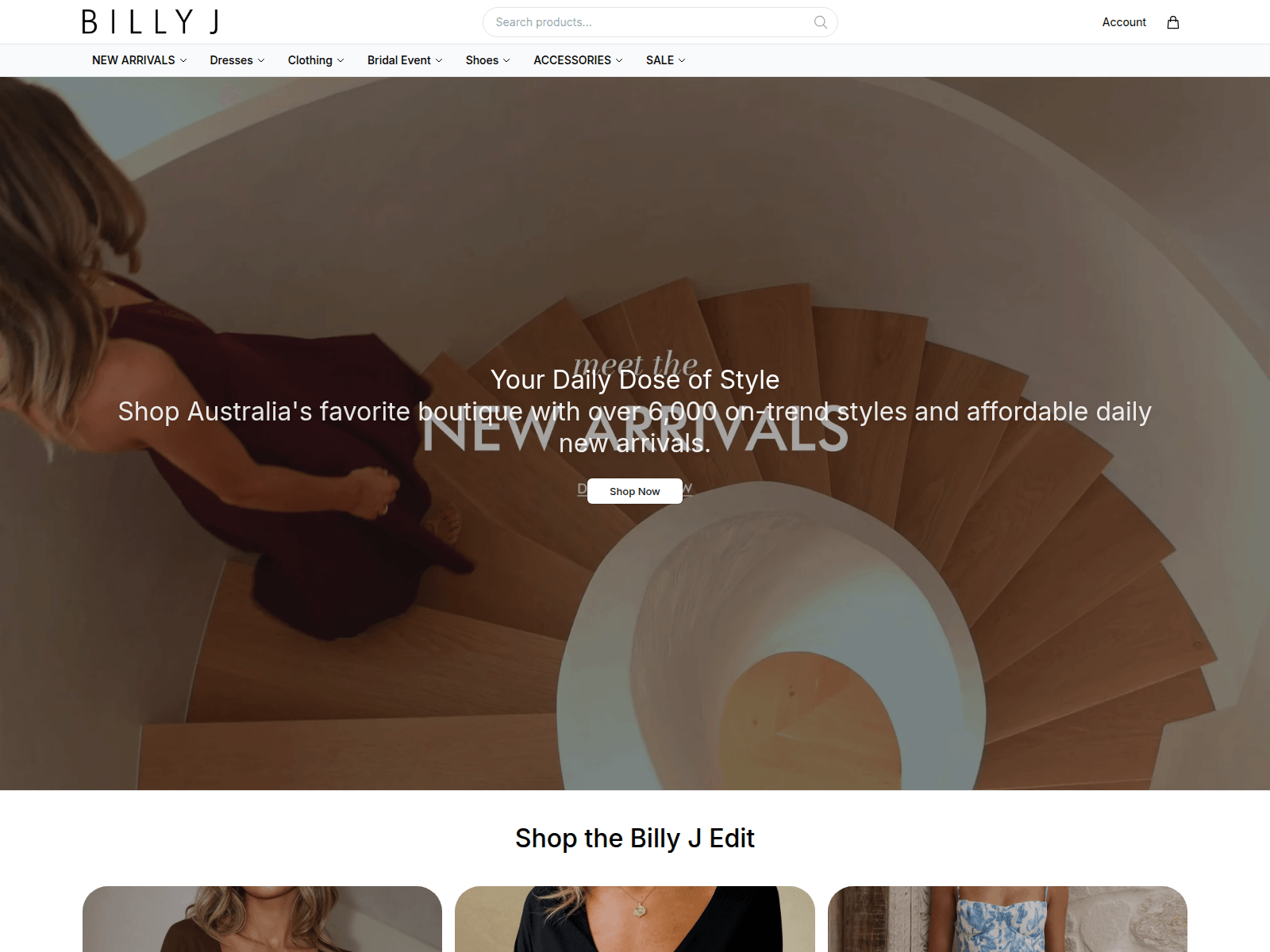 Screenshot of billis.shop
