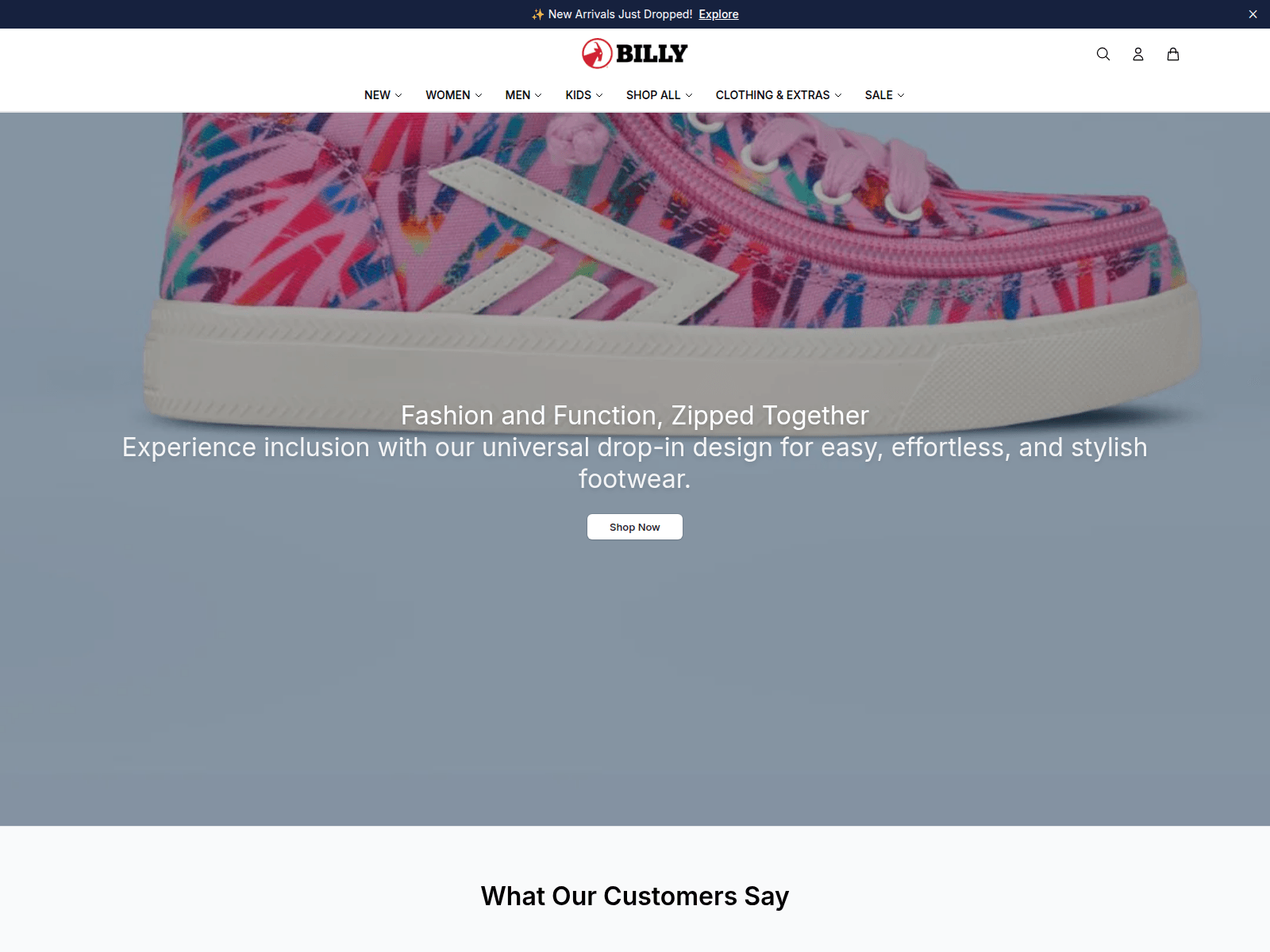 Screenshot of billyfootwearonline.shop
