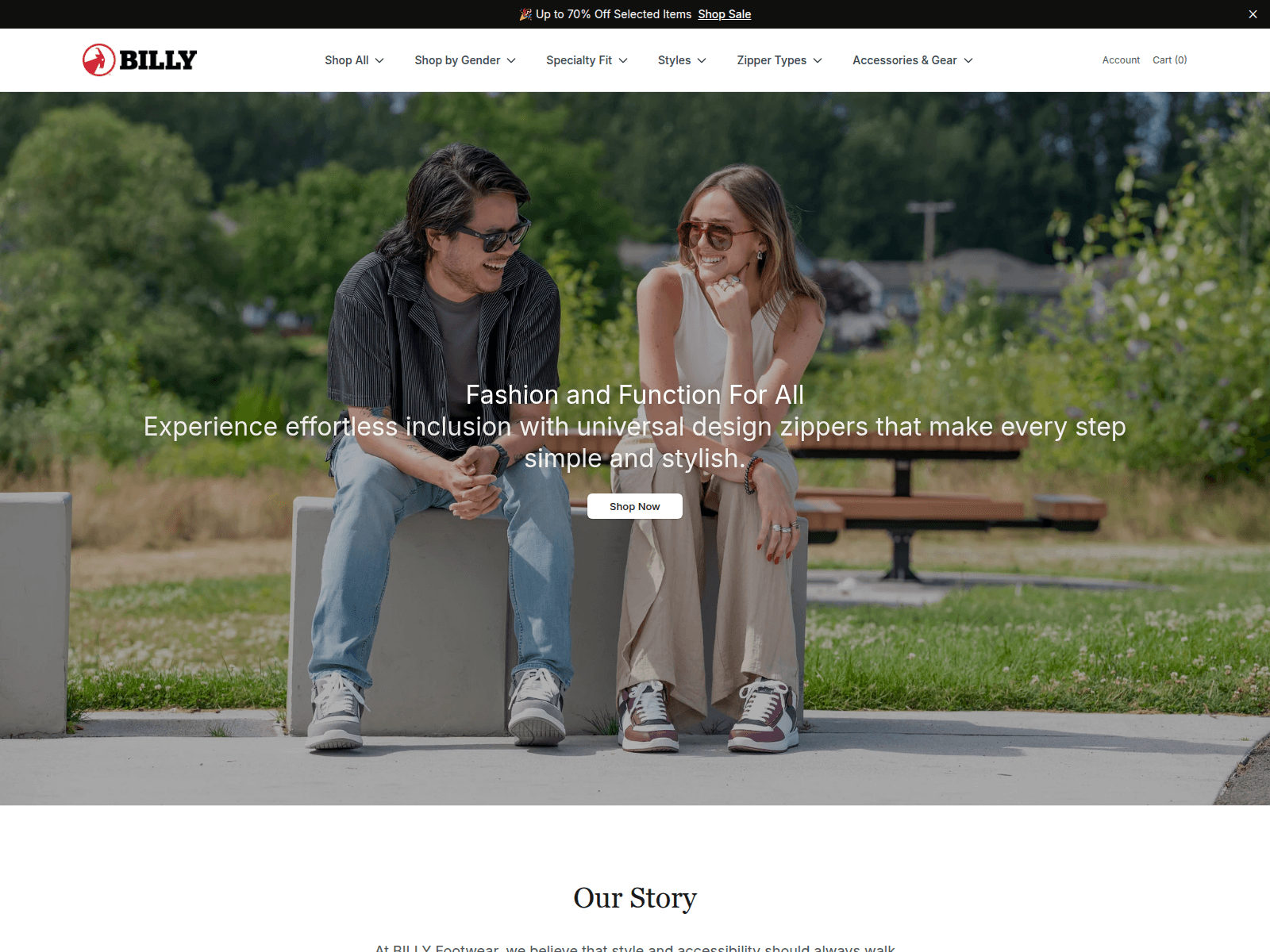 Screenshot of billyfootwearshop.shop