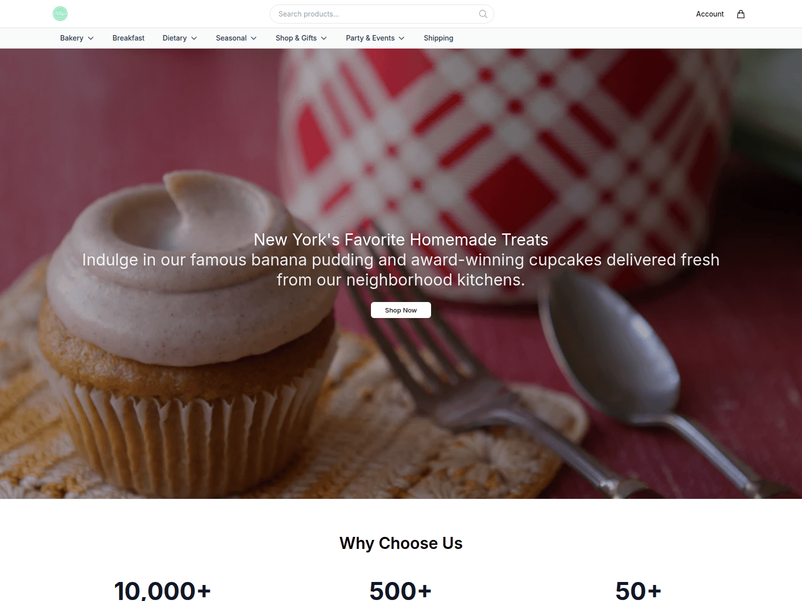 Screenshot of billysbakerynyc.shop