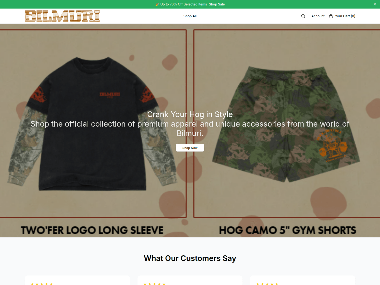 Screenshot of bilmuriapparel.shop