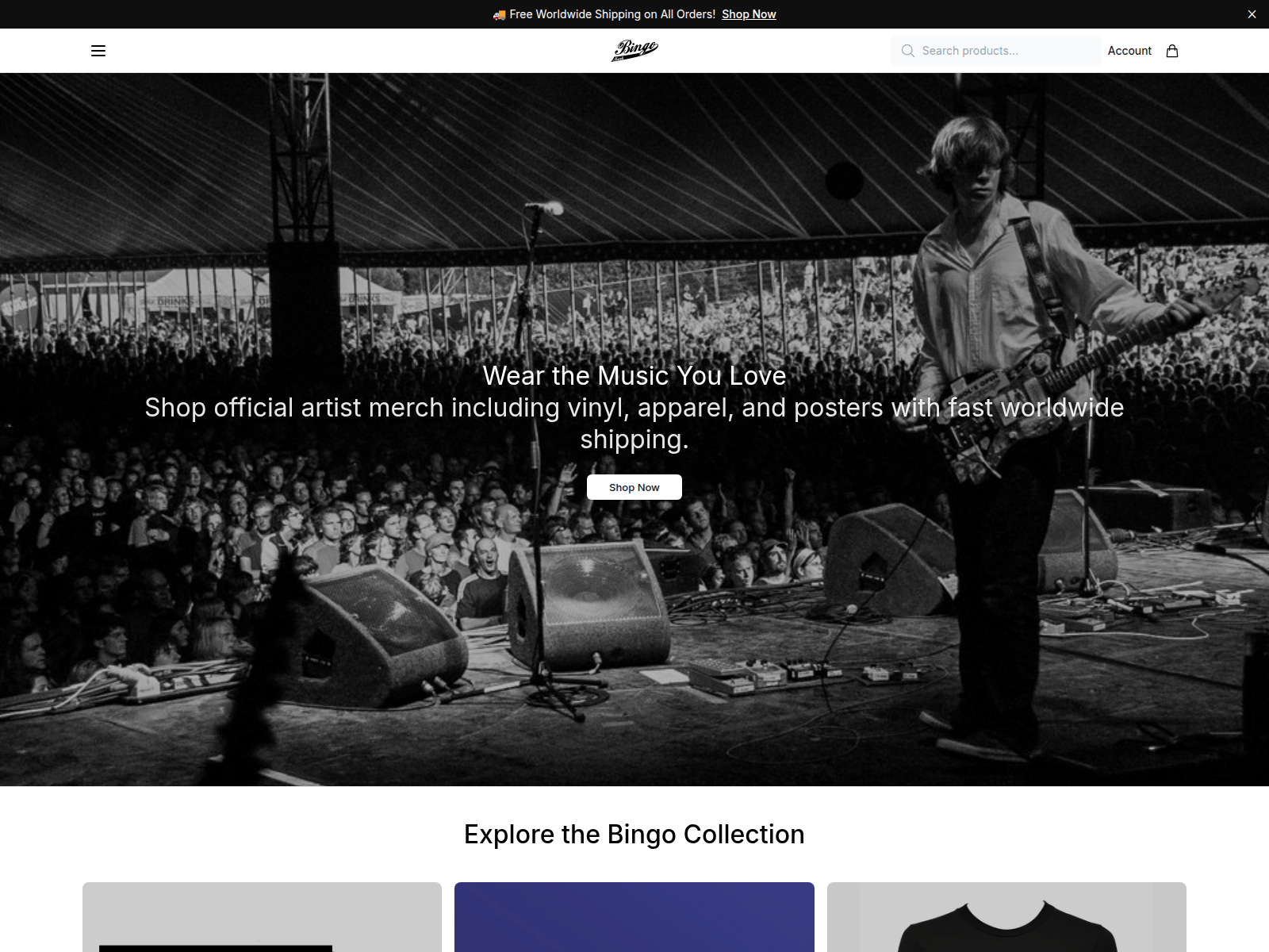 Screenshot of bingomerchhub.shop