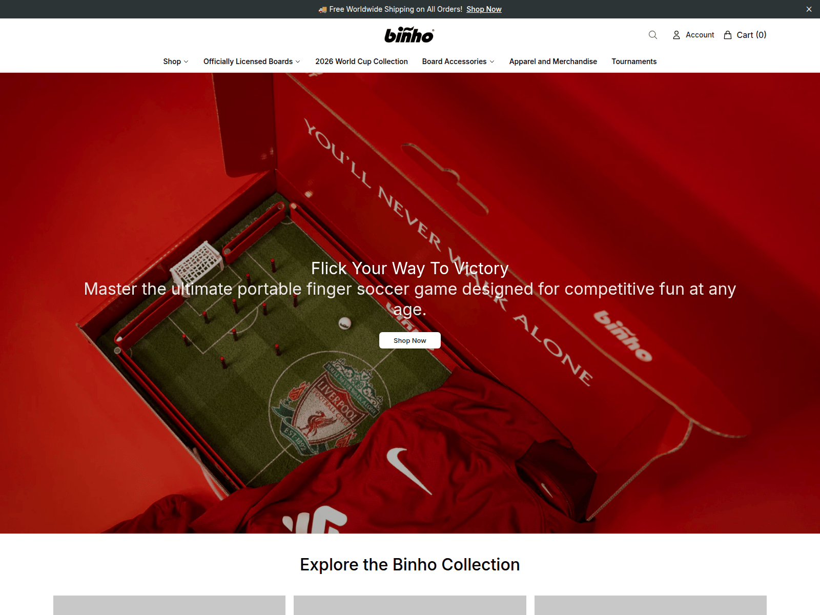 Screenshot of binhoboardworld.shop