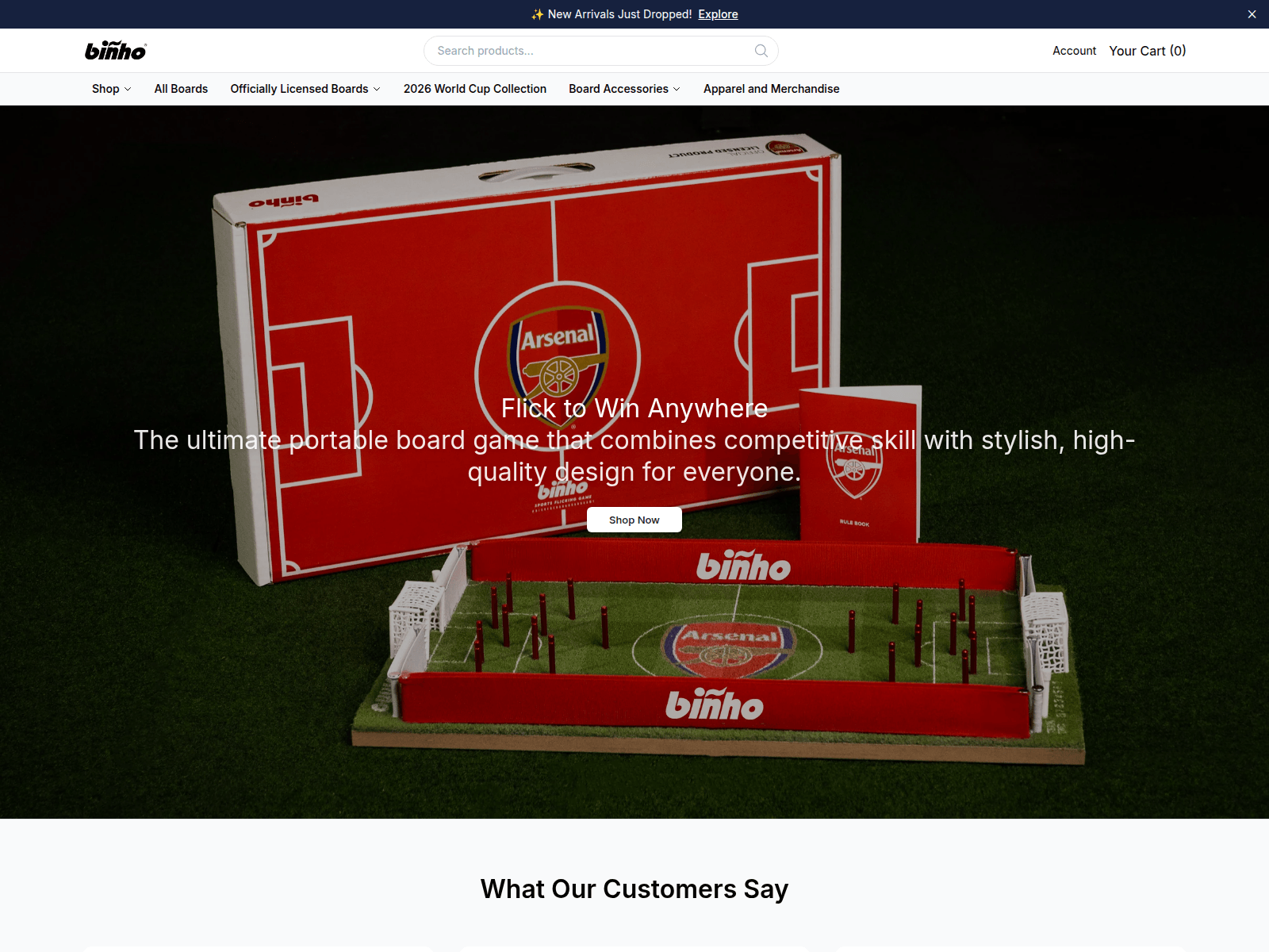 Screenshot of binhoboardtoys.shop