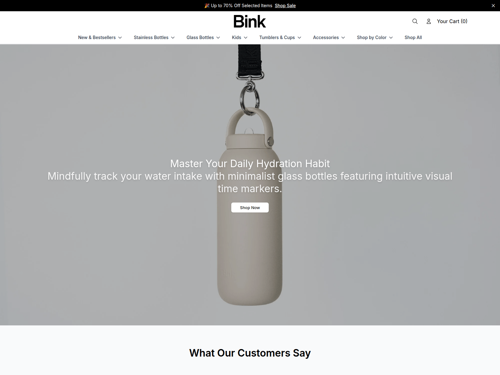 Screenshot of binkmadelife.shop