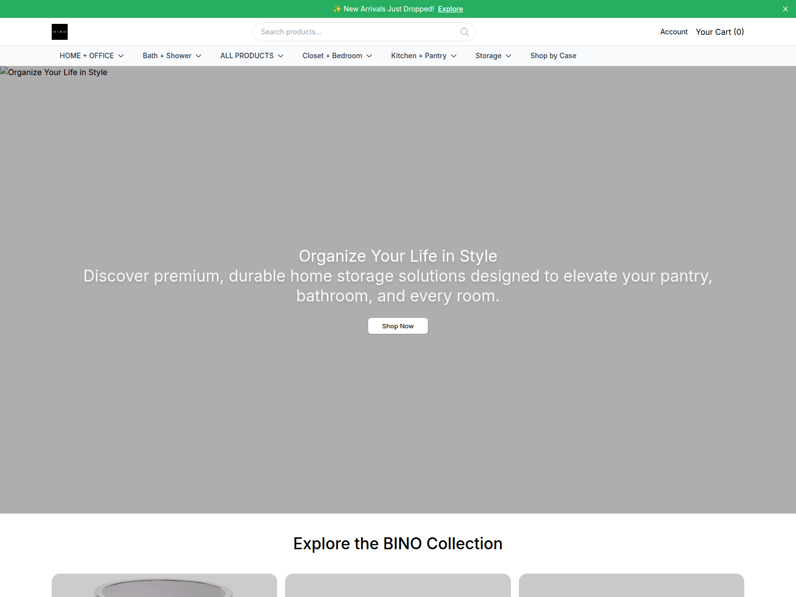 Screenshot of binostore.shop