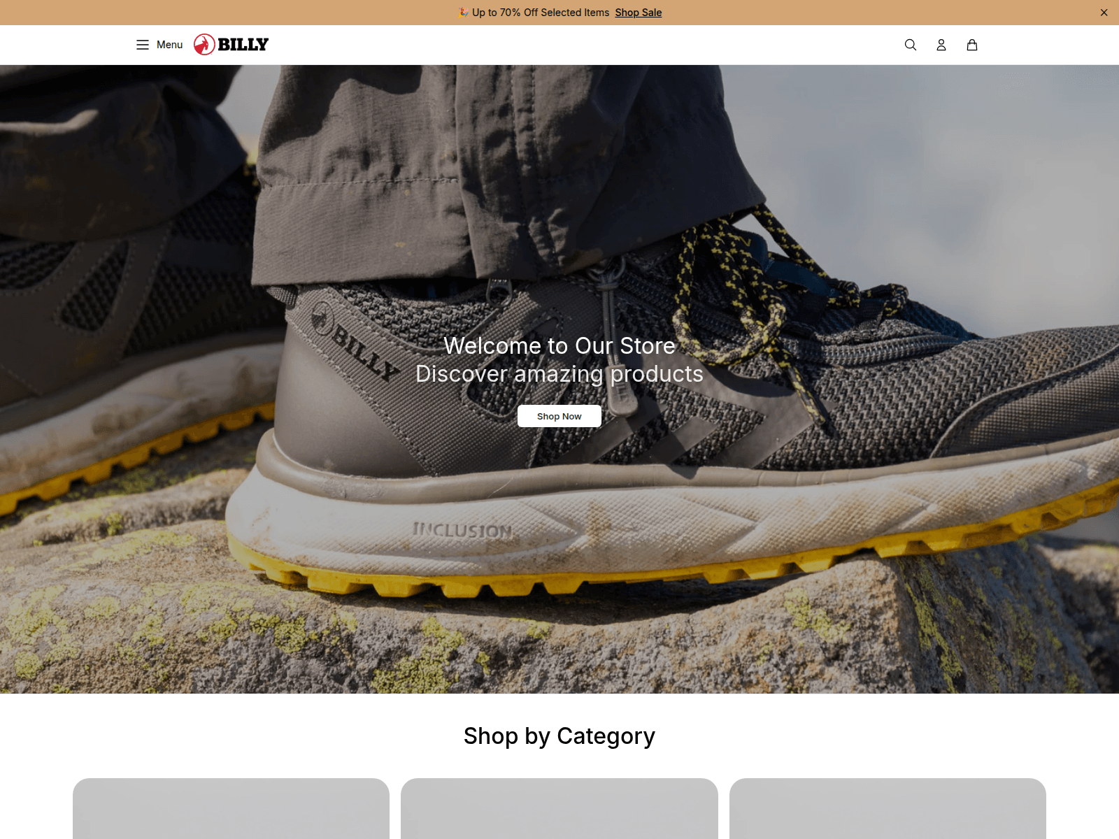 Screenshot of billyfootwearstyle.shop