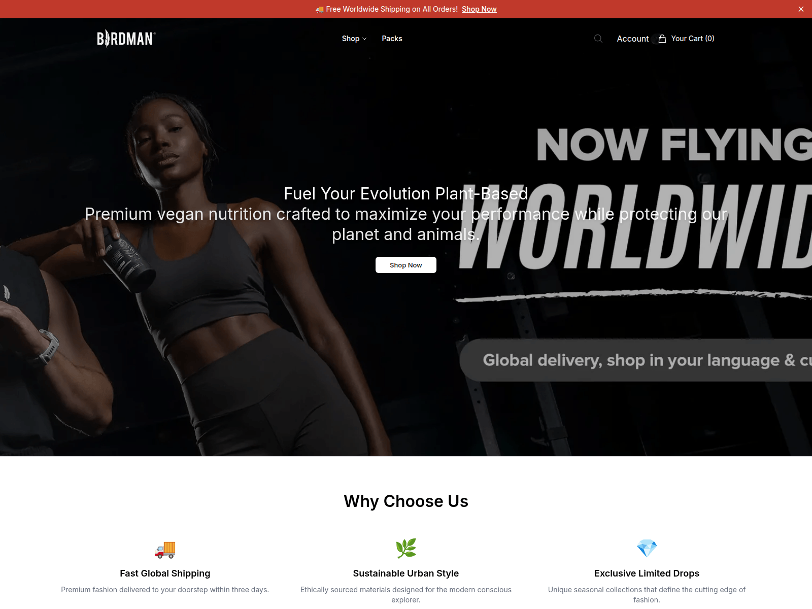 Screenshot of birdmanactive.shop